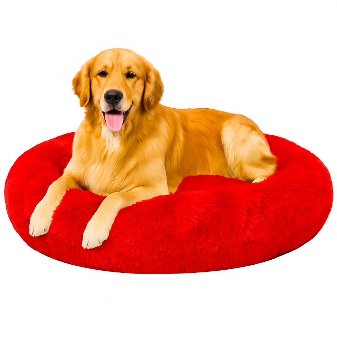 Premium Round Dog Bed – Soft & Cozy Pet Sleeping Cushion