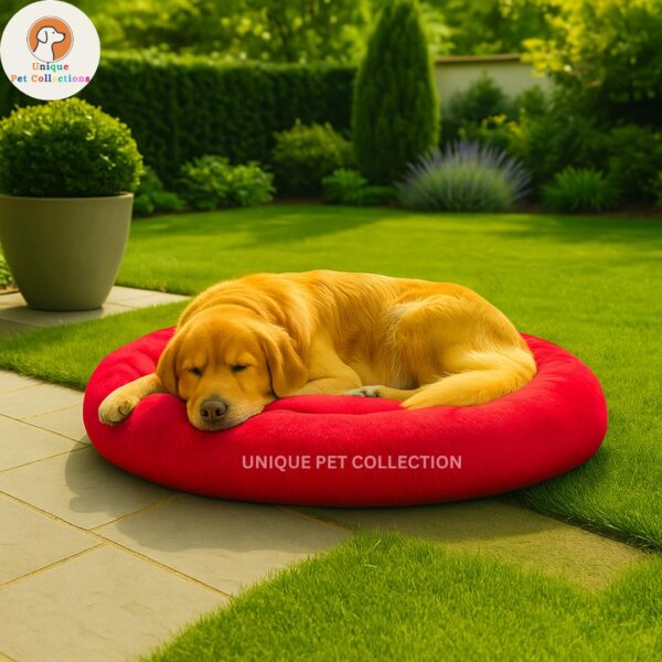Premium Round Dog Bed – Soft & Cozy Pet Sleeping Cushion - Image 3