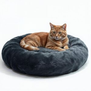 Round Donut Calming Cat Bed