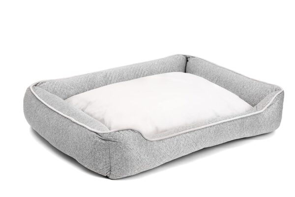 Ultra Soft Grey Bolster Pet Bed - Image 4